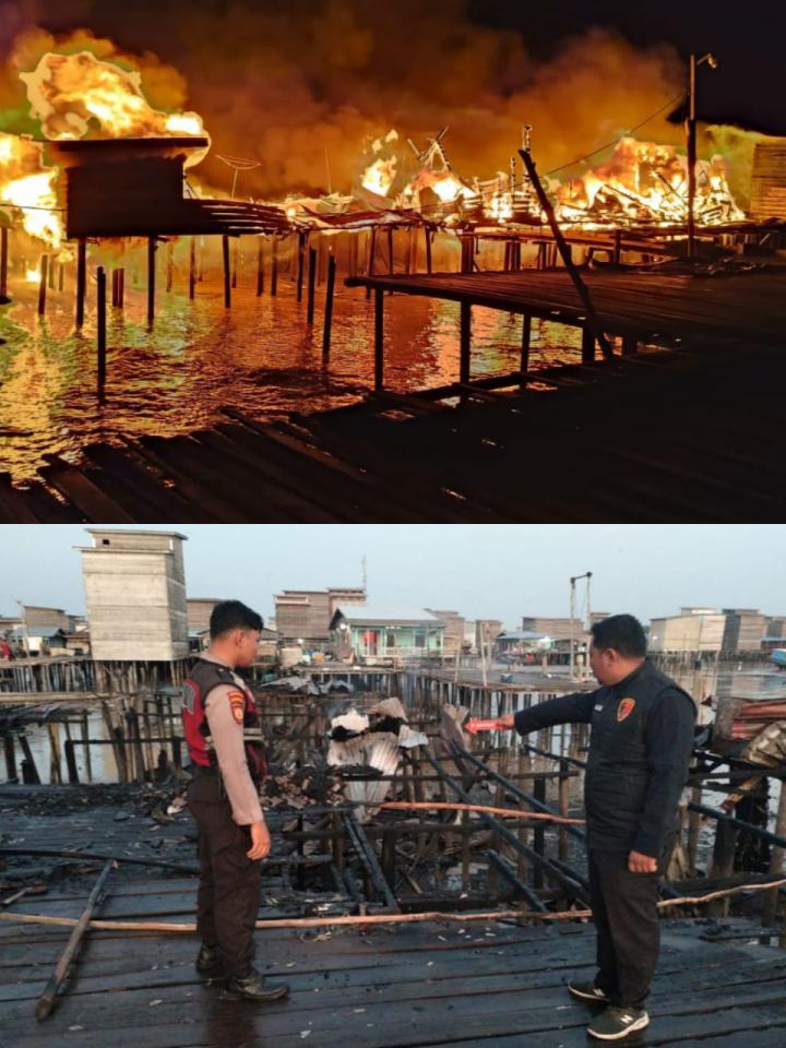 Terbangun karena Rumah Terbakar, Satu Keluarga Terjun ke Laut