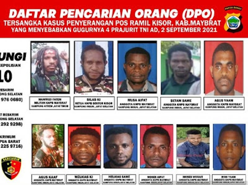 5 Anggota KNPB Maybrat yang Tewaskan 4 TNI Ditangkap, 14 Masih Buron