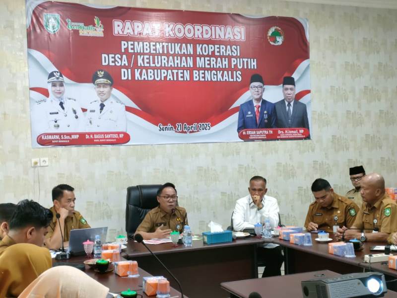Bupati Bengkalis Buka Rakor Pembentukan Koperasi Desa/Kelurahan Merah Putih