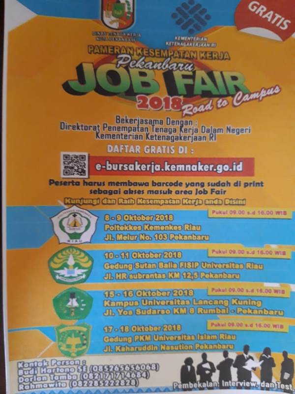 Unilak Buka Job Fair 15-16 Oktober 2018