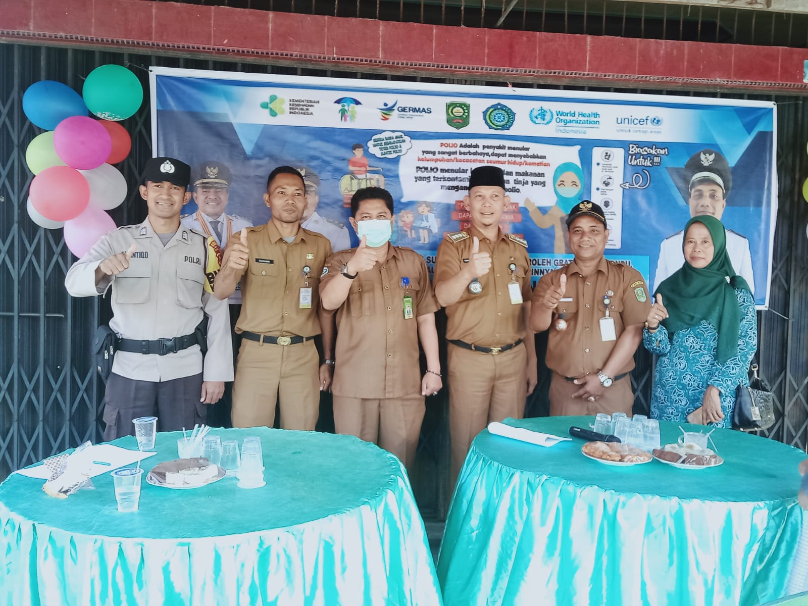 Tengku Mukhtasar Membuka Langsung Kegiatan Crash Program Polio di Kecamatan Sungai Apit