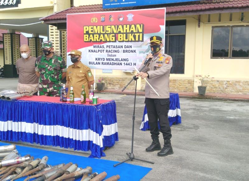 Karhutla Jadi Prioritas, Polres Bengkalis Gelar Apel Pasukan Kesiapsiagaan Kahutla 2022