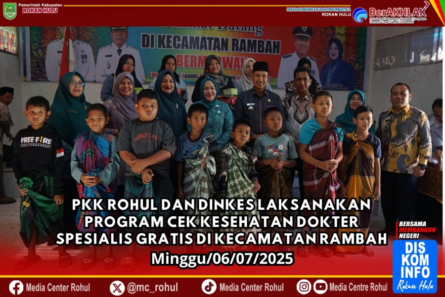 TP PKK dan Dinkes Laksanakan Program Cek Kesehatan Gratis Rambah,  dan Deteksi Dini Kanker Serviks