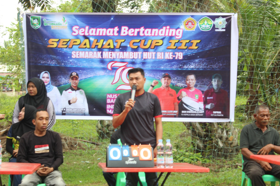 Sepahat Cup III, Jasmin : Tetap Jaga Silaturahmi Dalam Berolahraga Sesama Masyarakat Desa Sepahat