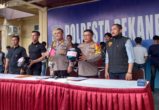Polresta Pekanbaru Bekuk Geng Motor yang Aniaya Warga di Jalan Sudirman