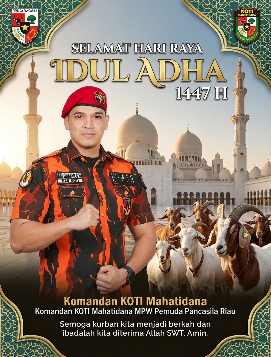 Rayakan Idul Adha, Jajaran KOTI Mahatidana Riau Gelar Potong Kurban dan Makan Bersama