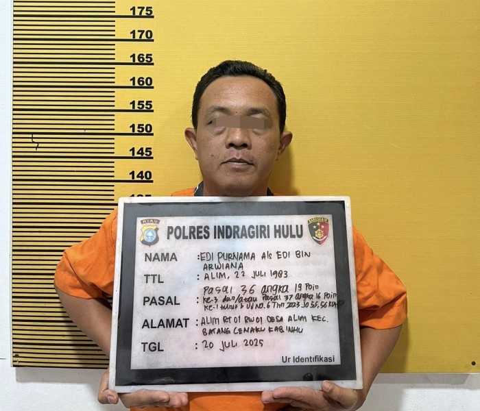 Terbitkan SKGR di HPT, Seorang Oknum Kades Diamankan Polres Inhu