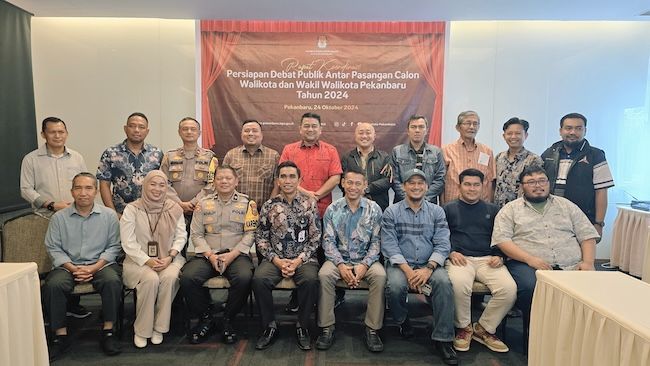 Debat Perdana Cawako dan Wawako Pekanbaru Digelar 8 November 2024