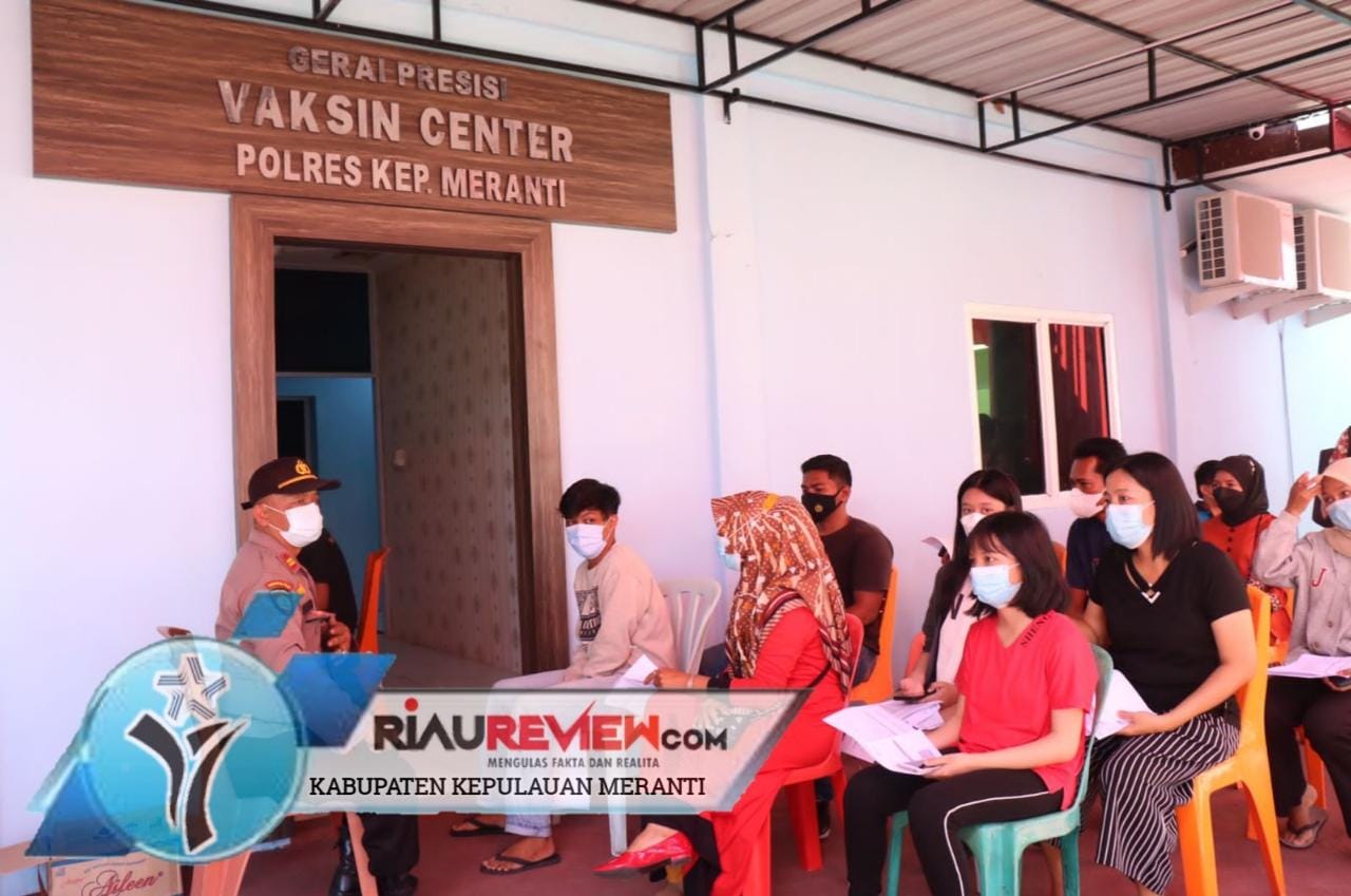 Pasca Diresmikan Kapolda, Gerai Vaksin Center Polres Meranti Layani 1000 Lebih Warga
