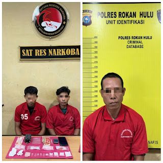 Asyik Pesta Sabu, Bandar serta Pengedar di Rohul Dibekuk Polisi