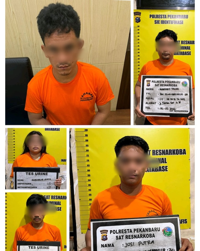 Dua Pecatan Polisi Edarkan Narkotika, Ditangkap di Kosan Pekanbaru