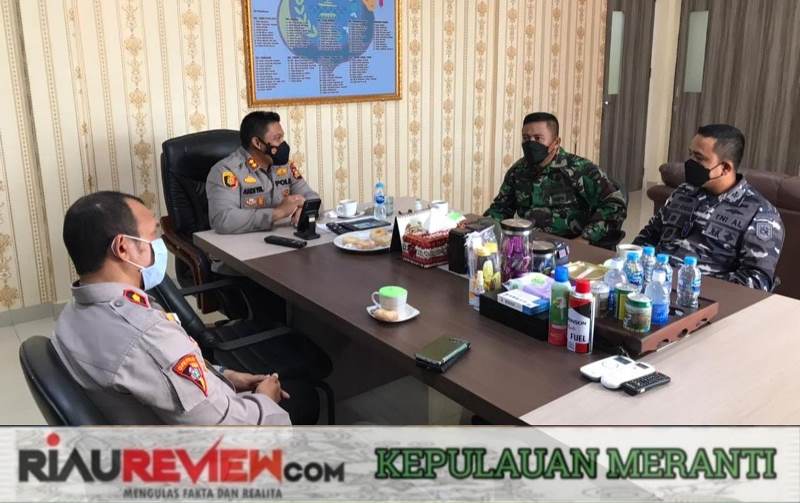 Tingkatkan Sinergitas TNI-Polri, Danramil dan Danposal Silaturahmi Ke Mapolres Meranti