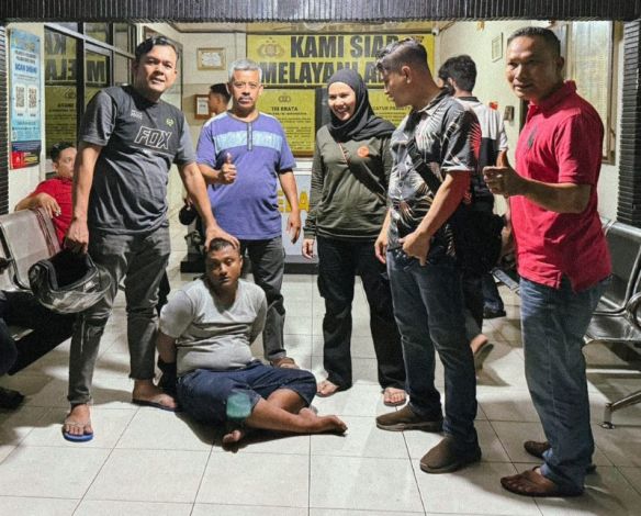 Polisi Tangkap Pelaku yang Jambret Pemulung di Fly Over Arengka Pekanbaru