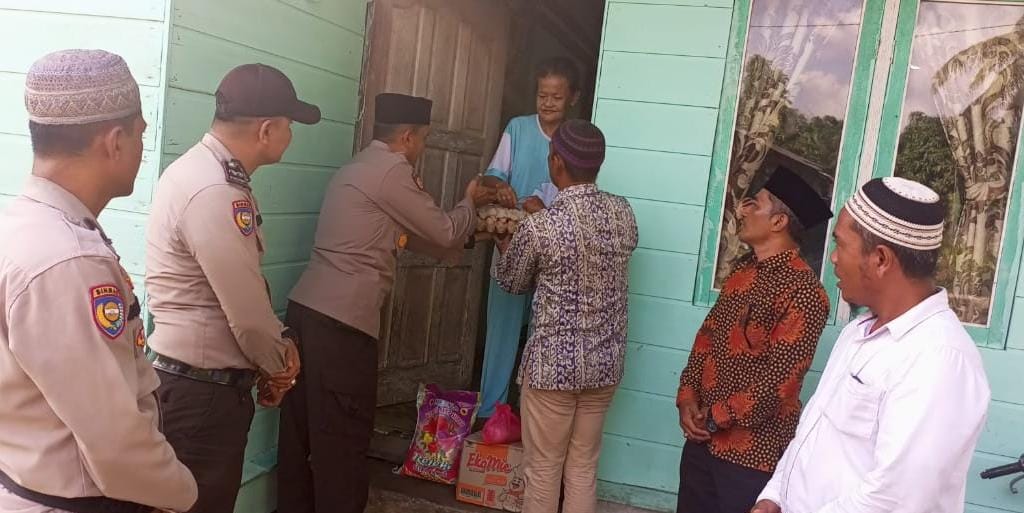 Lagi, Polsek Merbau Bantu Warga Lewat Giat Kamis Barokah