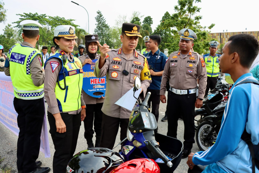 Satlantas Polresta Pekanbaru Gelar Kegiatan Riau Tertib Berkeselamatan
