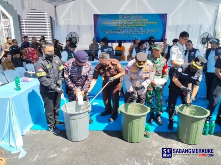 Polres Kepulauan Meranti Musnahkan 25 Kg Sabu Tangkapan Jaringan Internasional