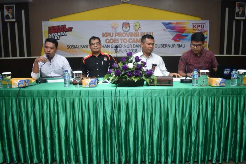 KPU Riau Sosialisasi Pilgubri di Unilak
