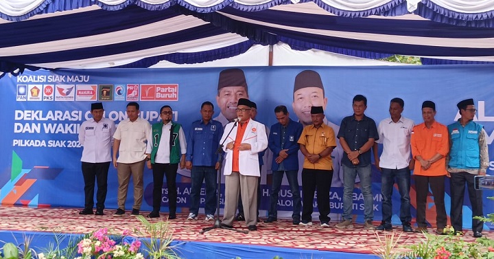 Sembilan Partai Siap Antarkan Alfedri-Husni Kembali Menjadi Bupati dan Wakil Bupati Siaks