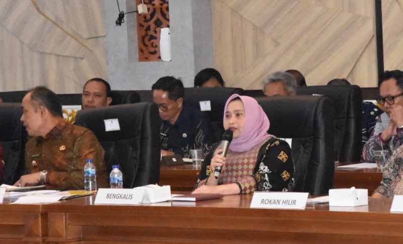 Selaraskan Program, Bupati Kasmarni Hadiri Rakor Bersama Gubri