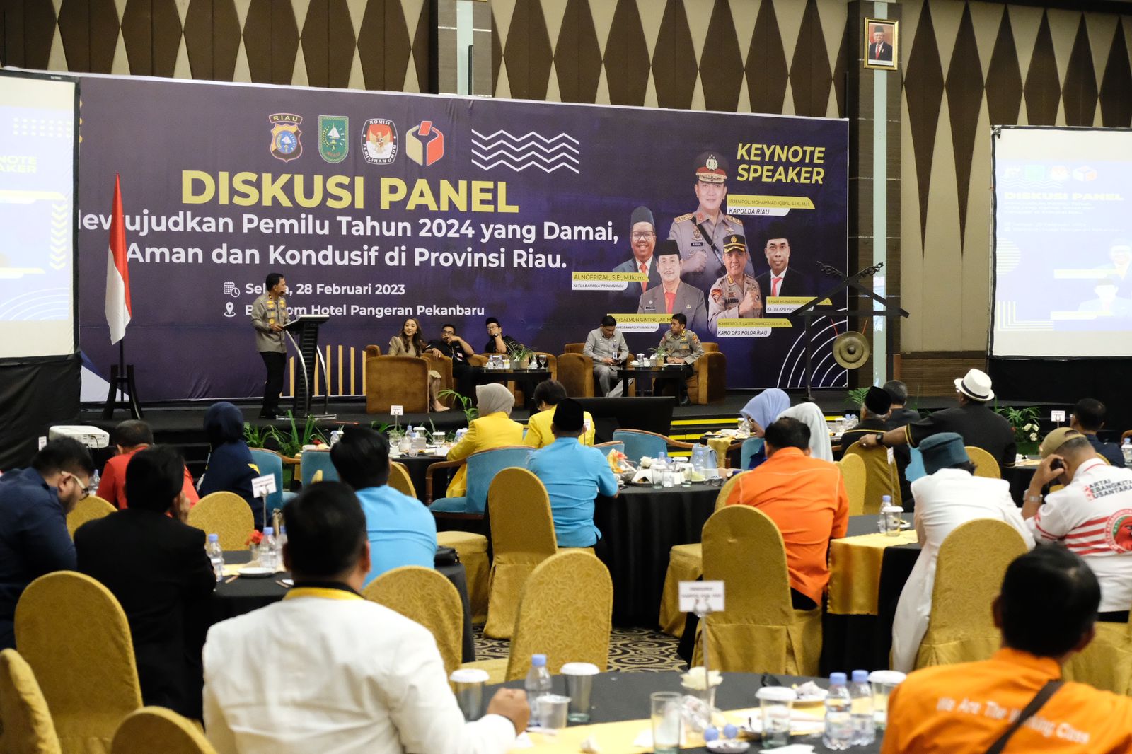 Dibuka Wakapolda, Polda Riau Menggelar Diskusi Panel Pemilu Damai 2024