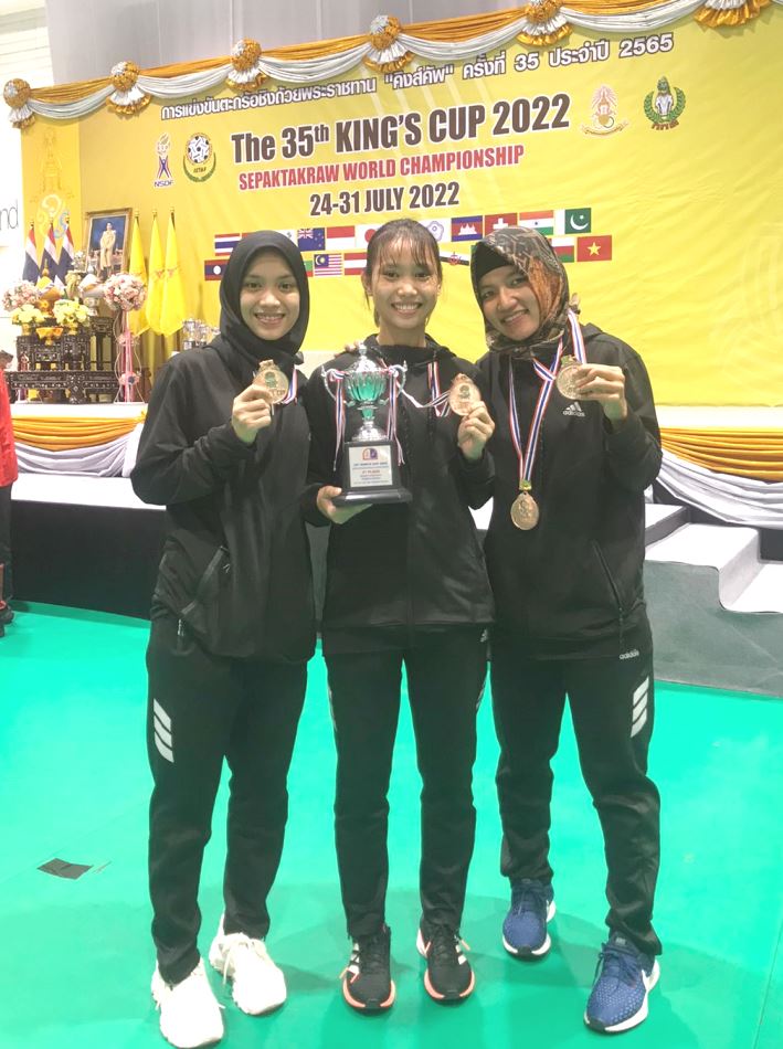 Timnas Putri Bengkalis Raih Perunggu di Kejuaraan Sepak Takraw World Championship