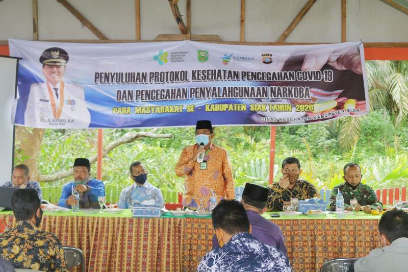 Bupati Siak Sosialisasi Bahaya Narkoba dan Disiplin Prokes Covid-19