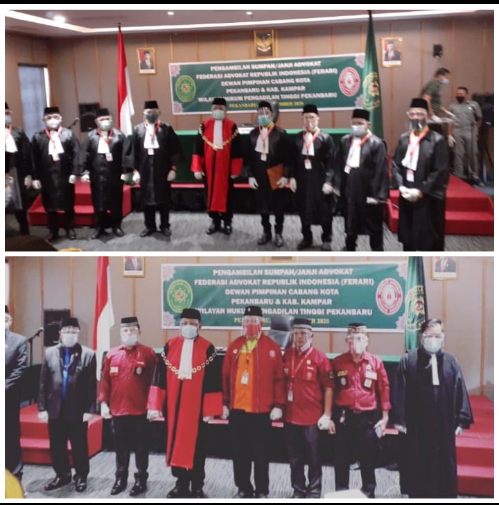 Ketua Pengadilan Tinggi Pekanbaru Sumpah 26 Advokat Ferari