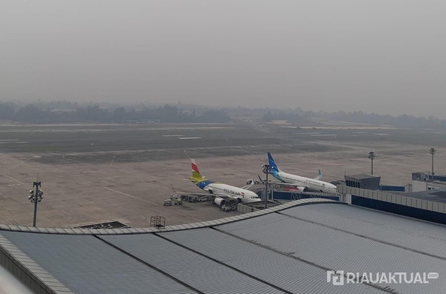 12 Penerbangan di Bandara SSK II Pekanbaru Alami Penundaan Akibat Kabut Tebal
