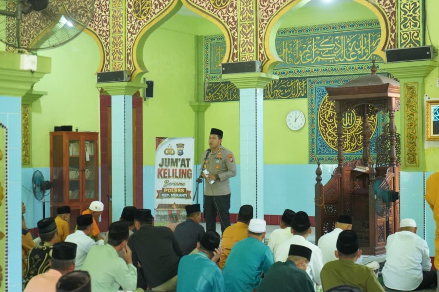 Jumat Keliling serentak Polres Meranti dan Jajaran Sambangi 30 Masjid, Sasar 2.400 Jemaah