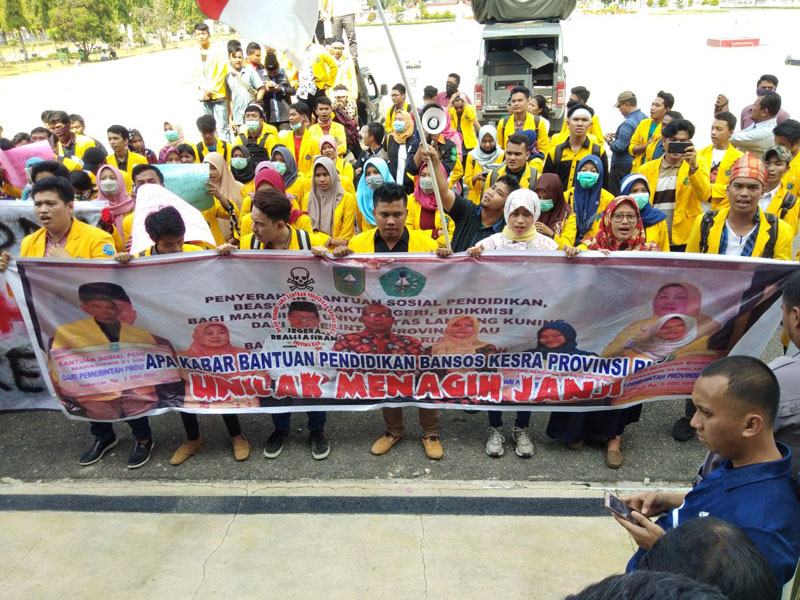 BEM Unilak: Tuntut Pemprov Riau Realisasikan Bantuan Pendidikan
