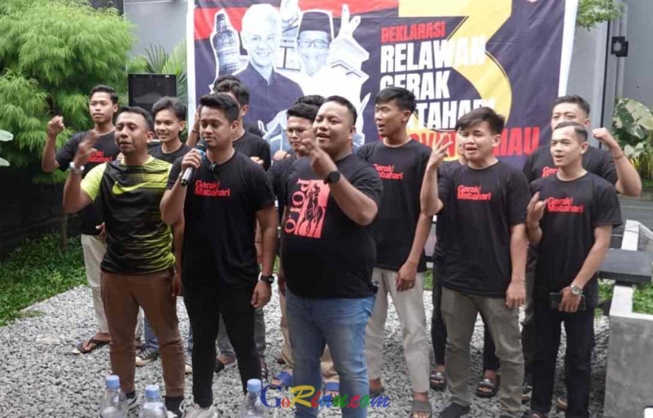 Deklarasi, Relawan Gerak Matahari Provinsi Riau Siap Menangkan Ganjar-Mahfud, Ini Alasannya