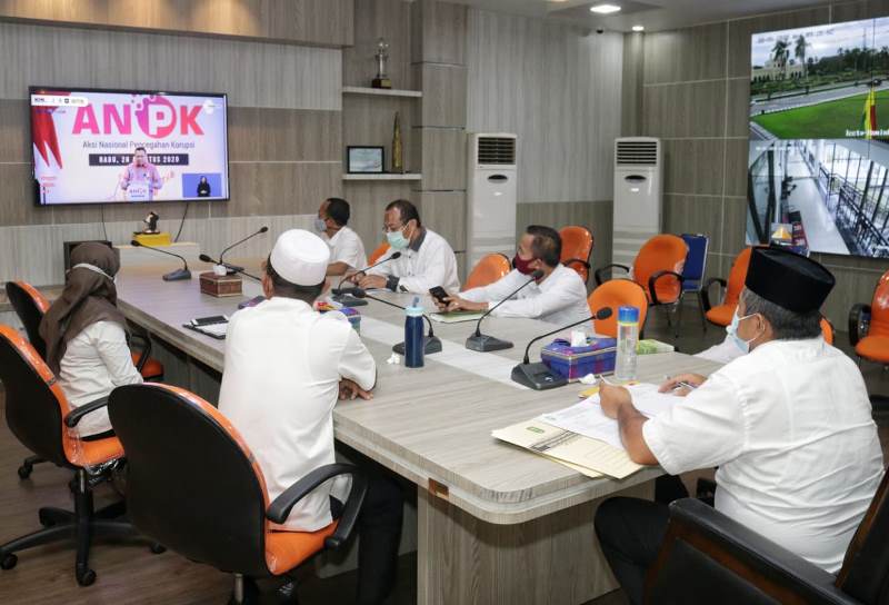 Atasi Krisis Ekonomi Akibat Covid-19, Bupati Alfedri Ikuti Aksi Pencegahan Korupsi Bersama KPK