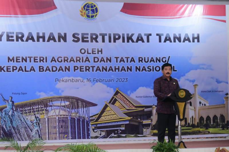 Menteri ATR/BPN Kunker ke Pekanbaru, Ini yang Dibahas