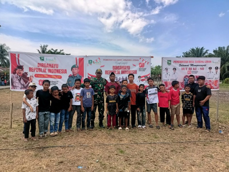 Kodim 0303 Bengkalis Koramil 05/Bukit Batu Ikut Berpartisipasi Dalam Permainan Rakyat Perayaan HUT R