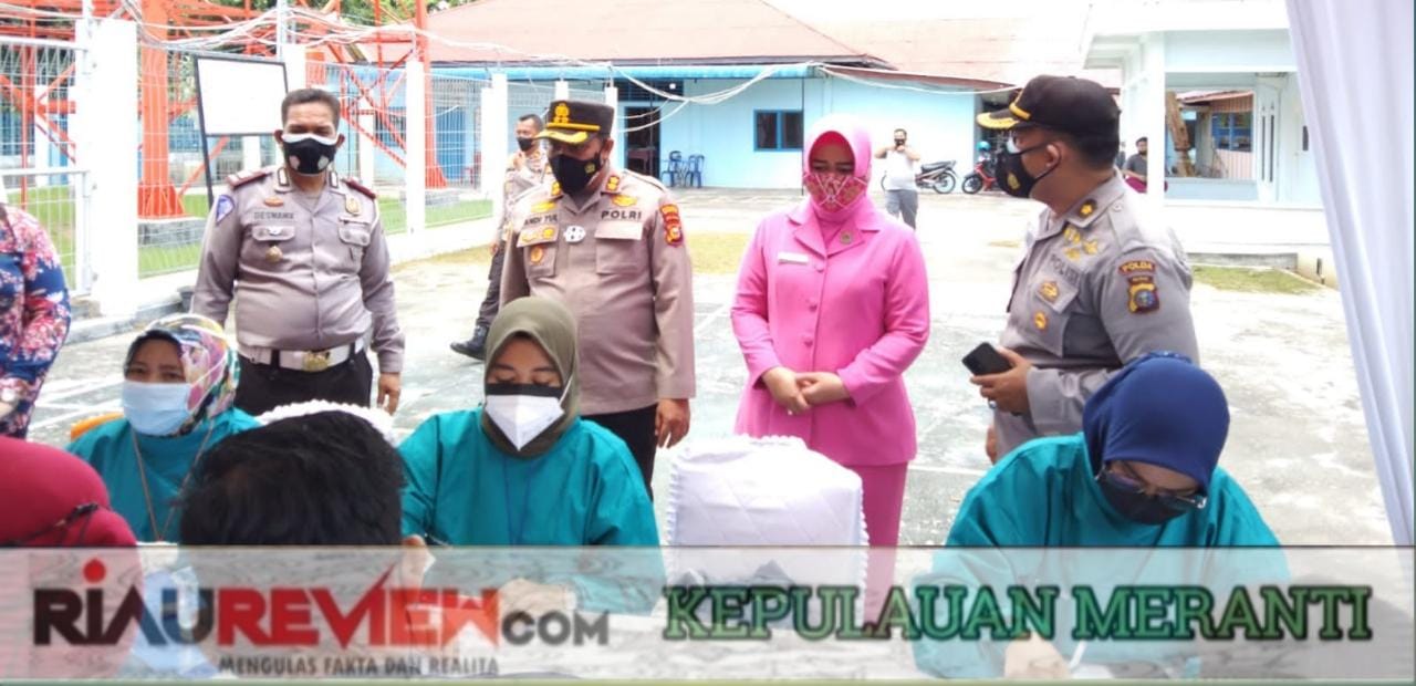 Sambut HUT Ke-76 RI, Polres Meranti Gelar Vaksinasi Dosis Kedua Bagi Keluarga Polri dan Masyarakat