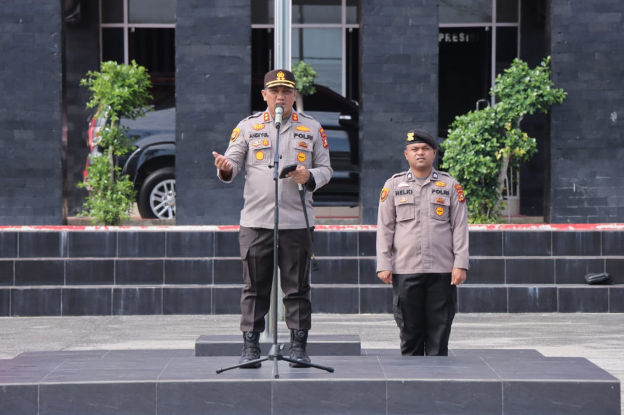 Polres Meranti Gelar Apel Pengecekan dan Kesiapan Personel Program Polisi RW