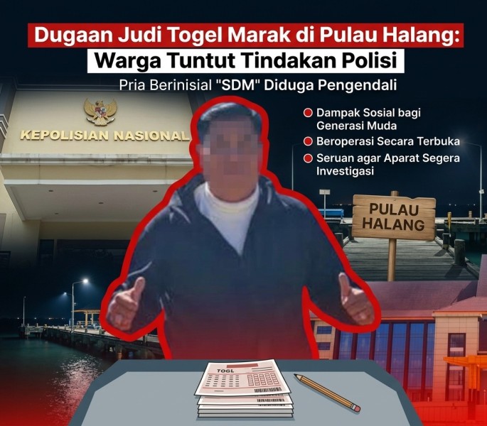 Praktik Togel di Pulau Halang Bikin Resah, Siapa Aktor Kuat Dibelakangnya?