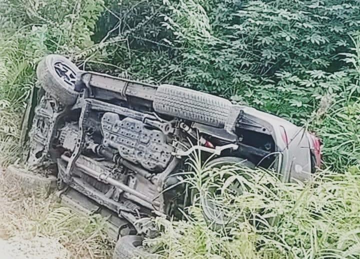 Heboh! Kejar-kejaran Mobil di Rokan Hilir Berujung Toyota Fortuner Terbalik, Terkait Kasus Narkoba?