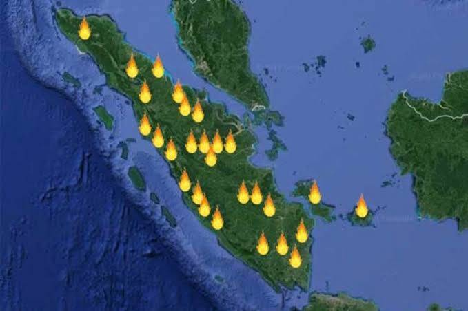 BMKG Catat Ribuan Titik Panas di Pulau Sumatera, Sumsel Terbanyak