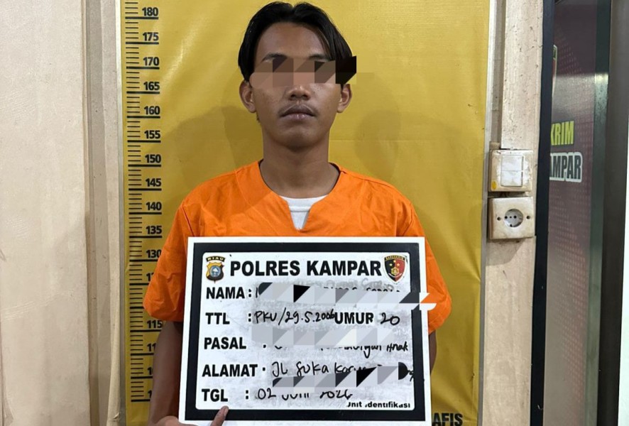 Diduga Cabuli Siswi SMP, Polres Kampar Tangkap Pelaku Saat Jualan Es Kelapa