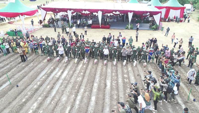 TNI AD dan PHR Bersinergi Dukung Program Ketahanan Pangan Nasional di Kabupaten Bengkalis